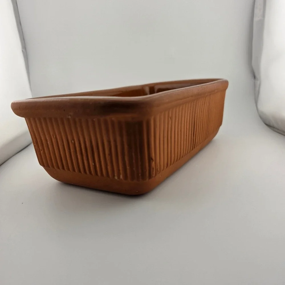 Terracotta Loaf Pan Baking Dish Clay Ramekin Oven‎ Safe Bread Cake